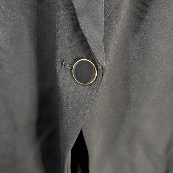 GRAVER Susan Graver LK Fusion 3/4 Sly Cutaway Hem Blazer Black Size Large - Picture 4 of 12